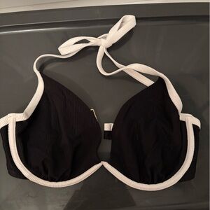 Abercrombie & Fitch Black Bikini Top with White Trim
